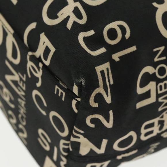 CHANEL Chain Bycy Tote Bag Canvas Plastic Black Clear Silver CC Auth am7247 - Picture 16 of 16